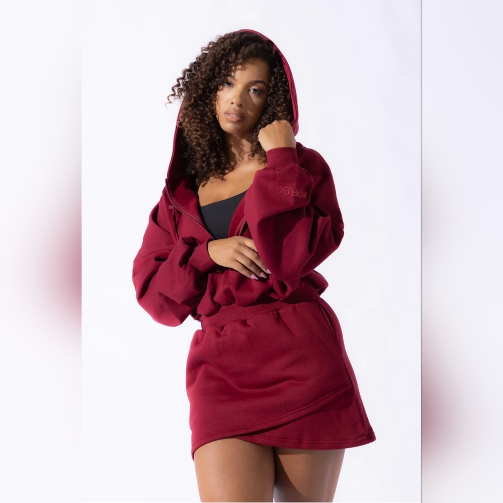Popflex Sweater/Hoodie Dress - Crimson - Size S/M
